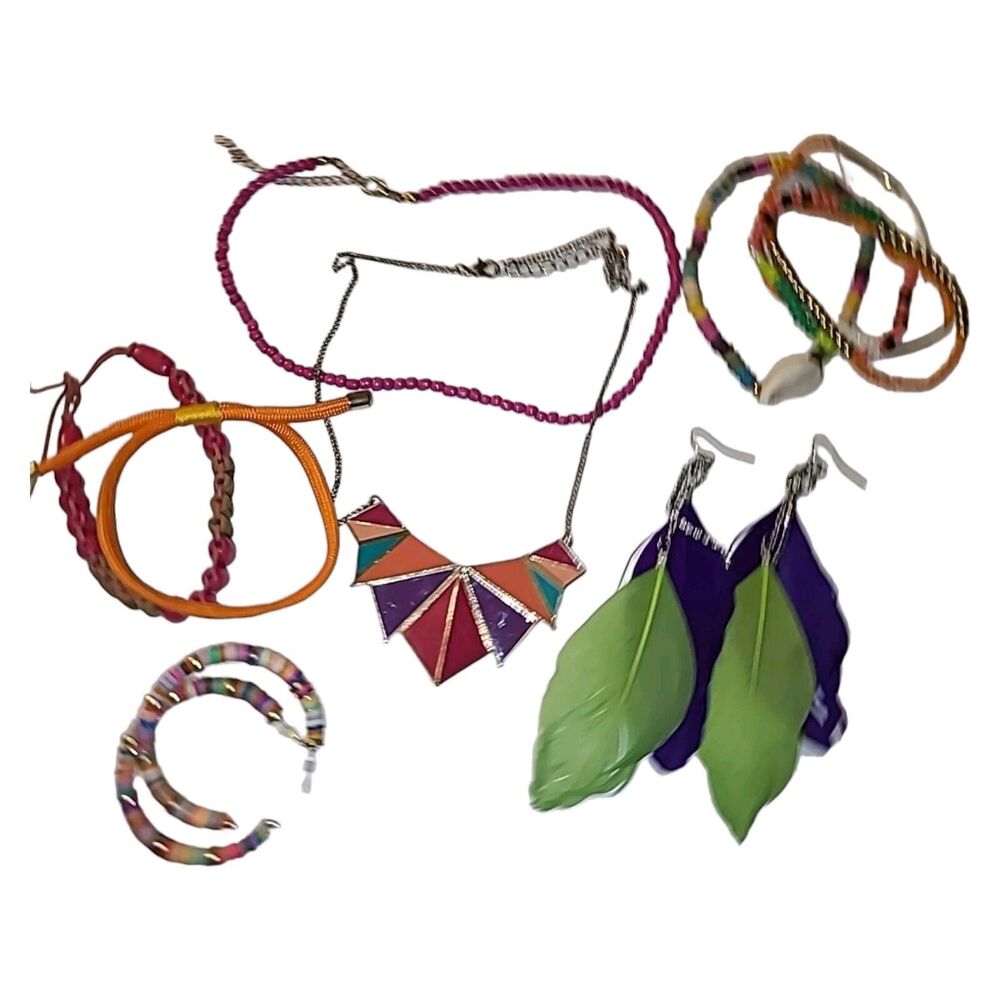 11 Piece‎ Colorful Fun Summertime Fashion Jewelry Lot - Picture 6 of 8